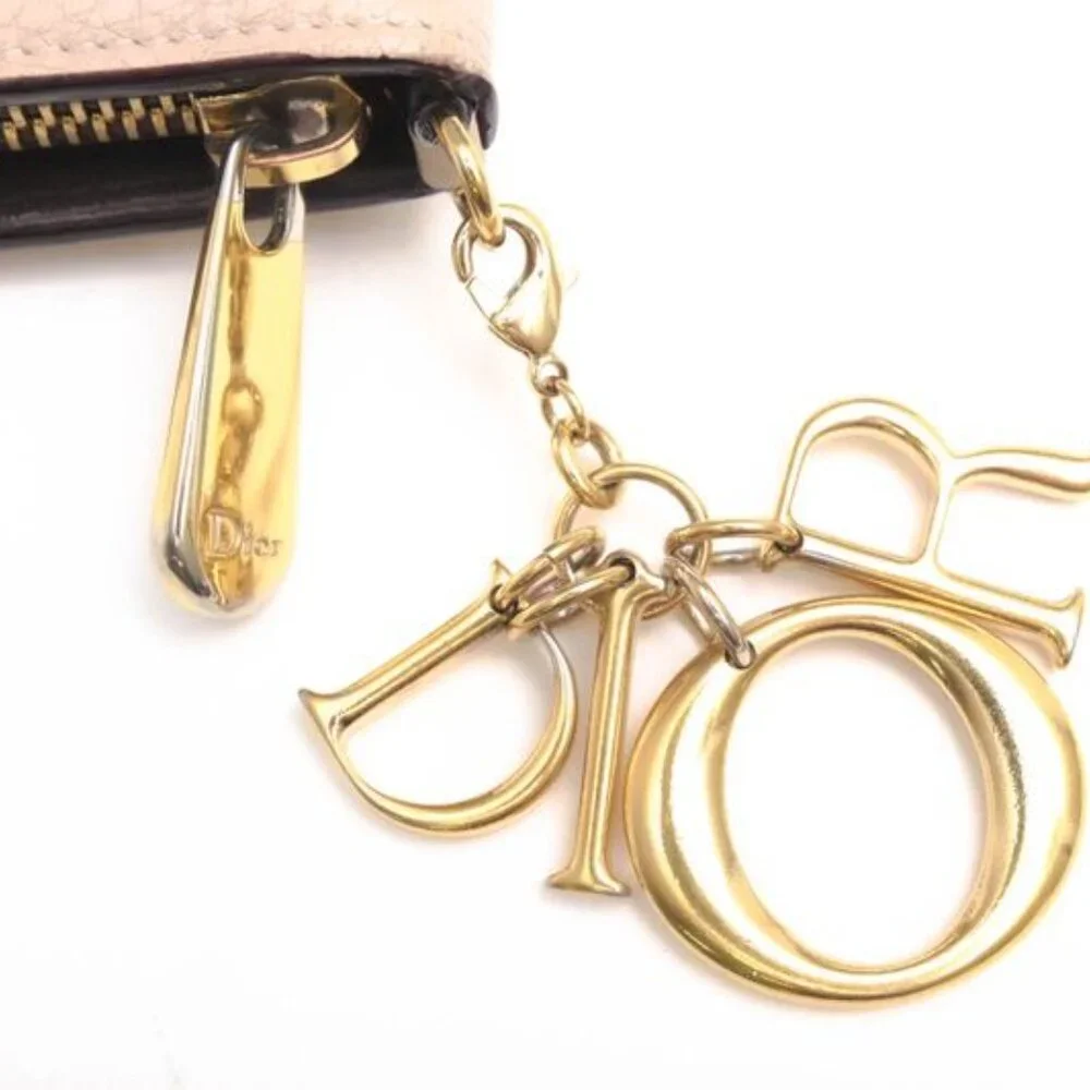 Christian Dior Wallet Women Leather Beige trl Iss Imo